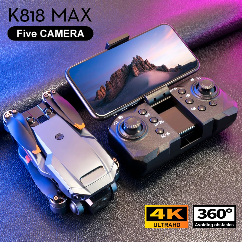 

New K818 MAX Pro Fessional Brushless Drones Foldable FPV RC Drone Quadcopter For Beginners 360° Active Obstacle Avoidance 3C 4K