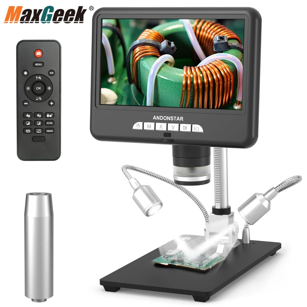 Maxgeek Andonstar AD207S 7-inch UHD Screen Digital Microscope for Electronics Soldering and Repairing
Maxgeek Andonstar AD207S 7-inch UHD Screen Digital Microscope for Electronics Soldering and Repairing