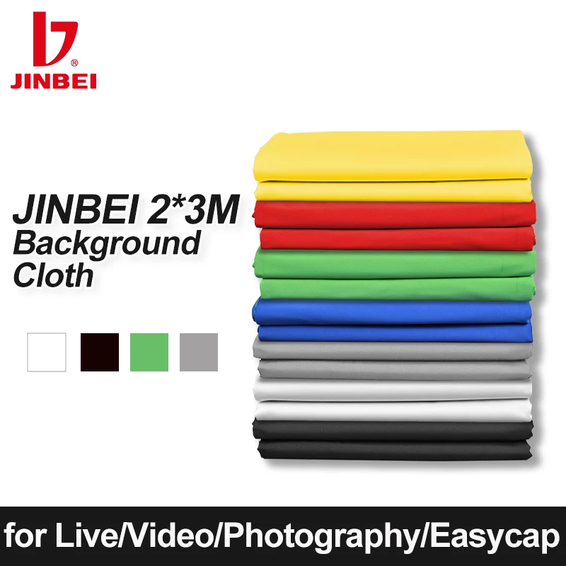 JINBEI Photography Background Cloth Backdrop Green Screen 2x3m Pure Color Polyester Cotton Chromakey Backdrop For Photo Studio
JINBEI Photography Background Cloth Backdrop Green Screen 2x3m Pure Color Polyester Cotton Chromakey Backdrop For Photo Studio