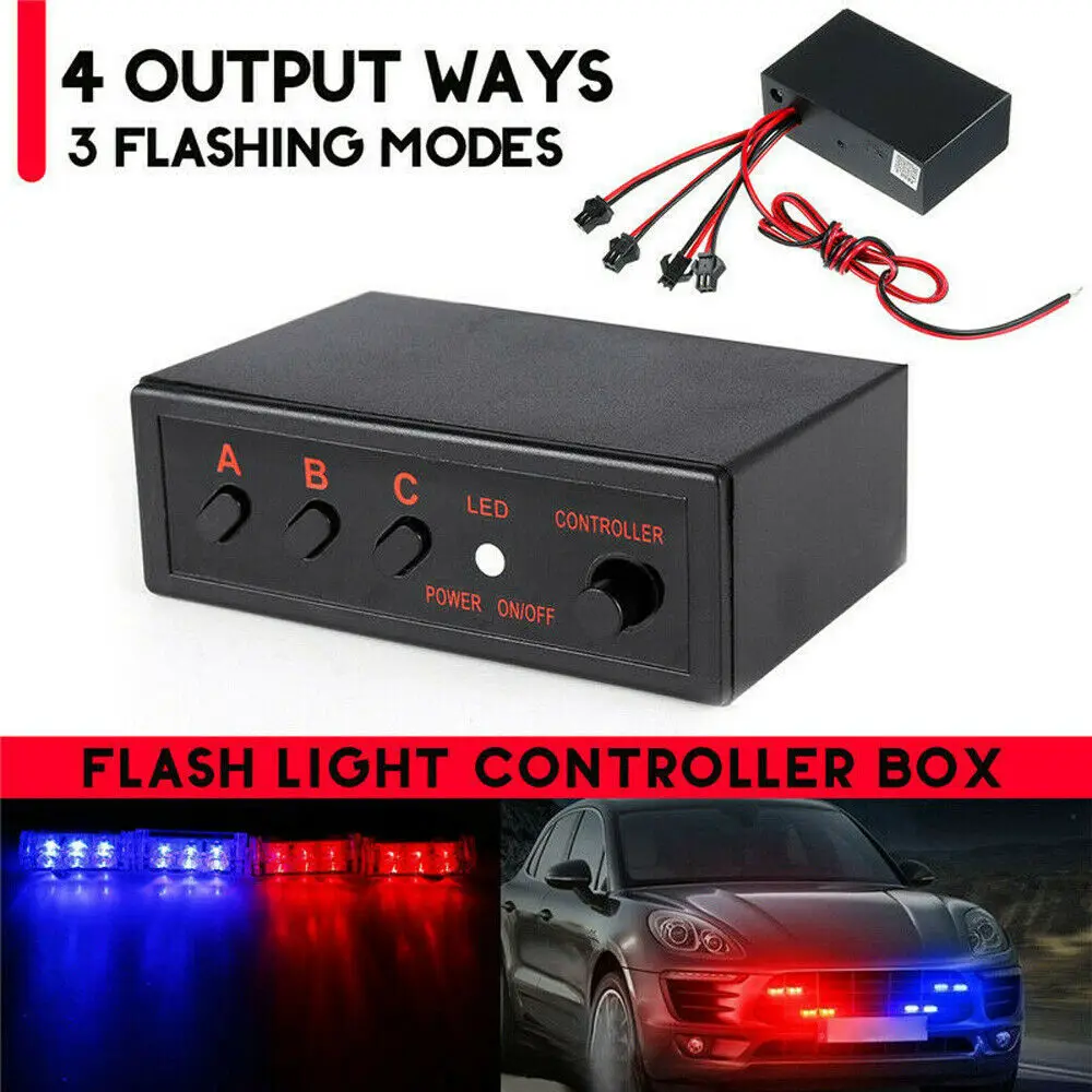 4 Ways LED Strobe 3 Flashing Modes Controller Flash Light Lamp Emergencys Flashing Controller Box 12V For Car
4 Ways LED Strobe 3 Flashing Modes Controller Flash Light Lamp Emergencys Flashing Controller Box 12V For Car