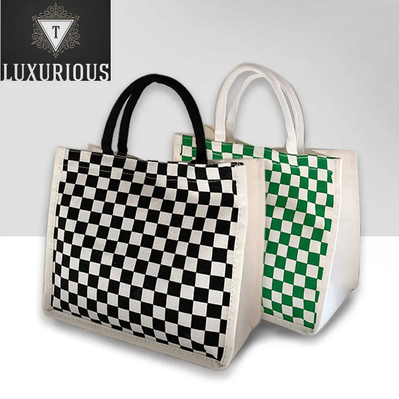Casual CanvasLarge Capacity Tote Women Handbags Designer Brand Plaid Shoulder Crossbody Bags Luxury Big Shopper Bag Purse 2024
Casual CanvasLarge Capacity Tote Women Handbags Designer Brand Plaid Shoulder Crossbody Bags Luxury Big Shopper Bag Purse 2024