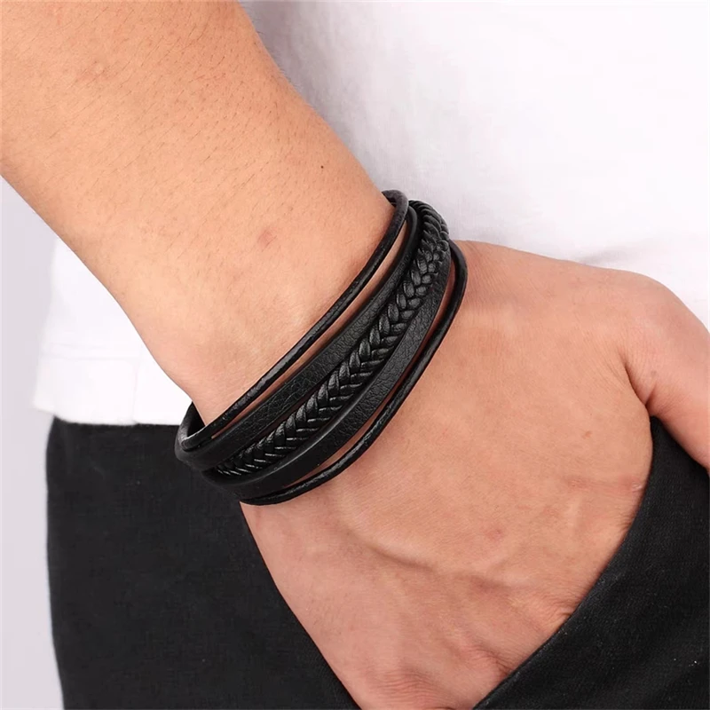 Popular Jewelry Simple Retro Style Woven Leather Bracelet Simple and Versatile Men's Magnet Clasp Bracelet Bracelet Jewelry
Popular Jewelry Simple Retro Style Woven Leather Bracelet Simple and Versatile Men's Magnet Clasp Bracelet Bracelet Jewelry