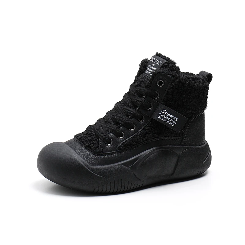 Winter lamb wool cotton shoes women's shoes high top soft sole casual shoes plus cotton warm short boots Maillard
Winter lamb wool cotton shoes women's shoes high top soft sole casual shoes plus cotton warm short boots Maillard