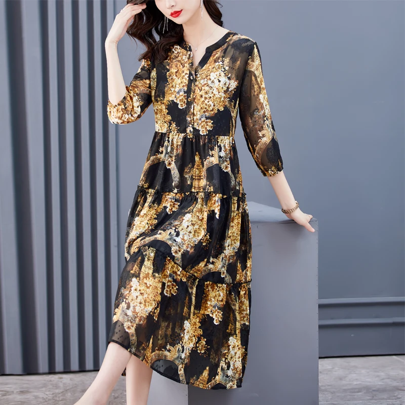 2022 New High End Summer Floral Print Dress Women's Fashion Beach Style Casual Holiday Party Party Fashion Knee Length Dress
2022 New High End Summer Floral Print Dress Women's Fashion Beach Style Casual Holiday Party Party Fashion Knee Length Dress
