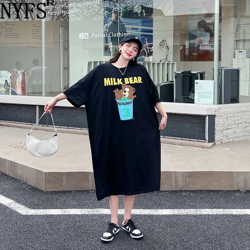 NYFS 2022 Summer Korea New Woman Dress Vestidos Robe Elbise Fashion Cotton Cartoon Near Plain Print Plus Size Long Dresses
NYFS 2022 Summer Korea New Woman Dress Vestidos Robe Elbise Fashion Cotton Cartoon Near Plain Print Plus Size Long Dresses