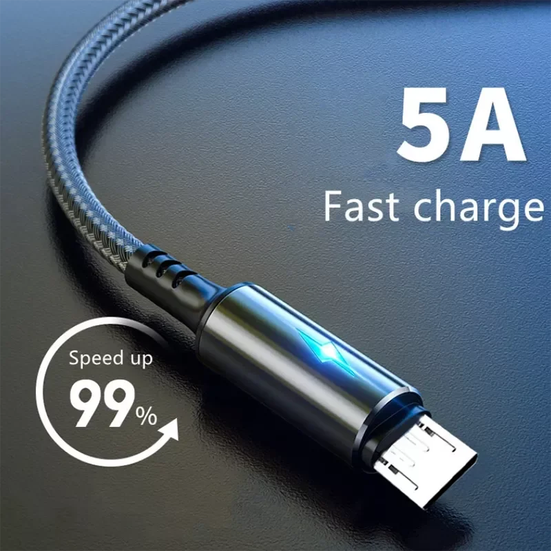 USB type C Cable 5A LED Fast Charging Micro Data Cord For Huawei iPhone Android Mobile Phone Charger Cables
USB type C Cable 5A LED Fast Charging Micro Data Cord For Huawei iPhone Android Mobile Phone Charger Cables