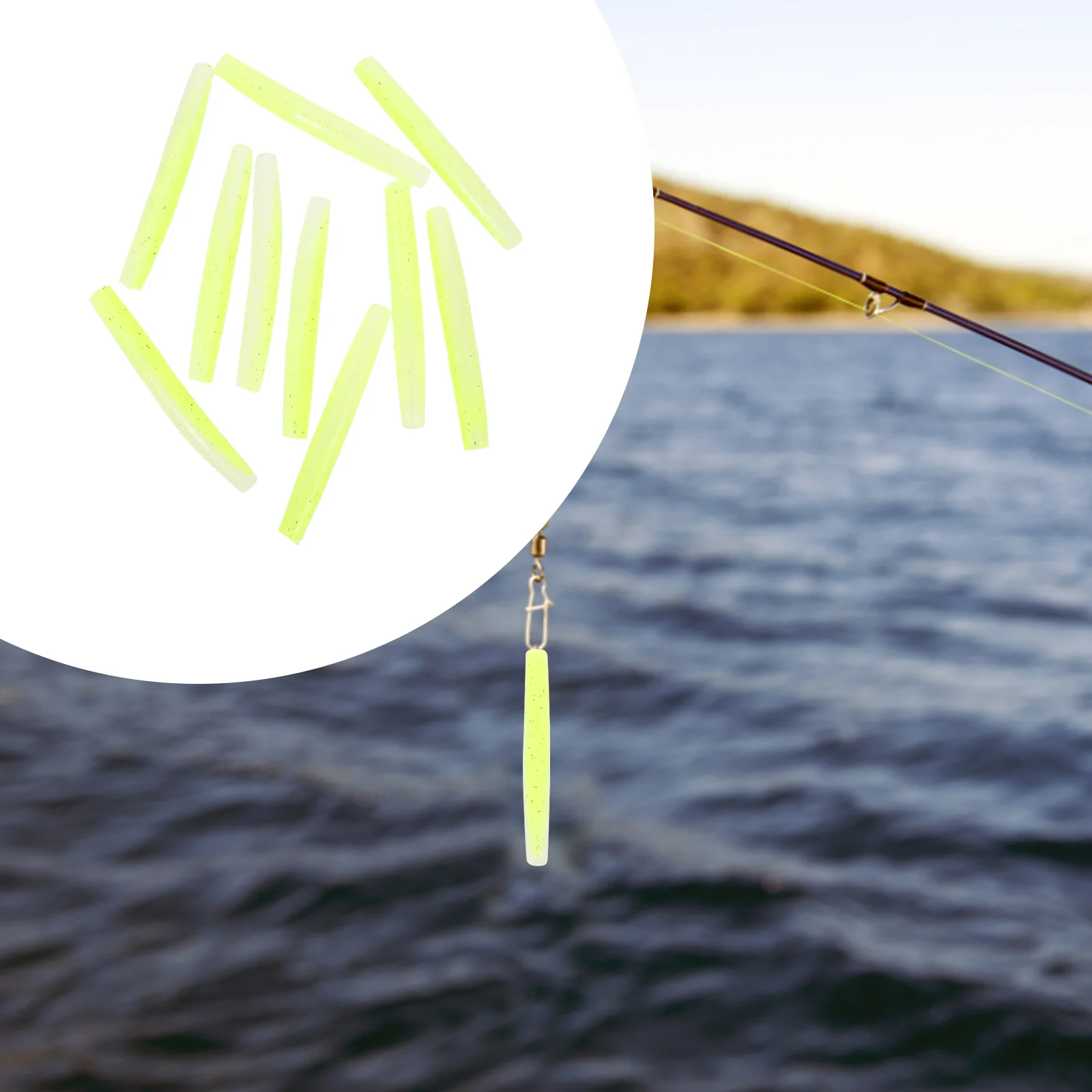 10Pcs Fake Fishing Lures Fishing Stick Worm Fishing Fake Worm Reusable Fishing Baits
10Pcs Fake Fishing Lures Fishing Stick Worm Fishing Fake Worm Reusable Fishing Baits