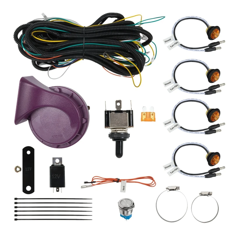 UTV ATV Universal Turn Signal With Column Turn Switch&Horn With Button Amber LED Blinker Kit For Can-Am Maverick
UTV ATV Universal Turn Signal With Column Turn Switch&Horn With Button Amber LED Blinker Kit For Can-Am Maverick
