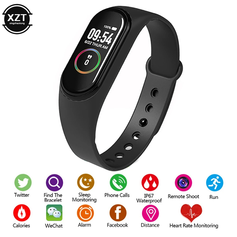 M4 Digital Smartwatch Waterproof Watch Blood Pressure Heart Rate Monitor Pedometer Health and Sport Monitor Sports Bracelet
M4 Digital Smartwatch Waterproof Watch Blood Pressure Heart Rate Monitor Pedometer Health and Sport Monitor Sports Bracelet
