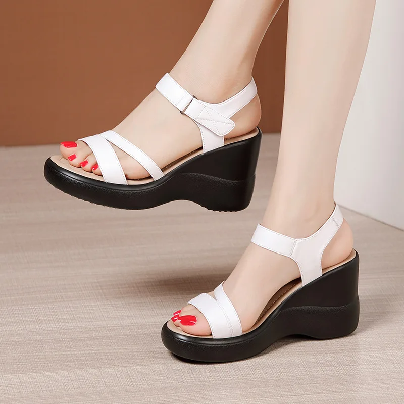 Small Size 32-43 Comfortable Soft Leather Platform Wedges Shoes Women 2023 Summer High Heels Sandals for Office Mom Beach
Small Size 32-43 Comfortable Soft Leather Platform Wedges Shoes Women 2023 Summer High Heels Sandals for Office Mom Beach