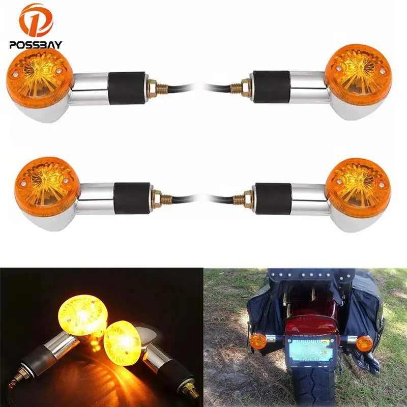 4 pcs Motorcycle Turn Signal Light Indicator Blinker Amber Yellow Lamps Chrome Universal For HONDA Kawasaki Suzuki Yamaha
4 pcs Motorcycle Turn Signal Light Indicator Blinker Amber Yellow Lamps Chrome Universal For HONDA Kawasaki Suzuki Yamaha