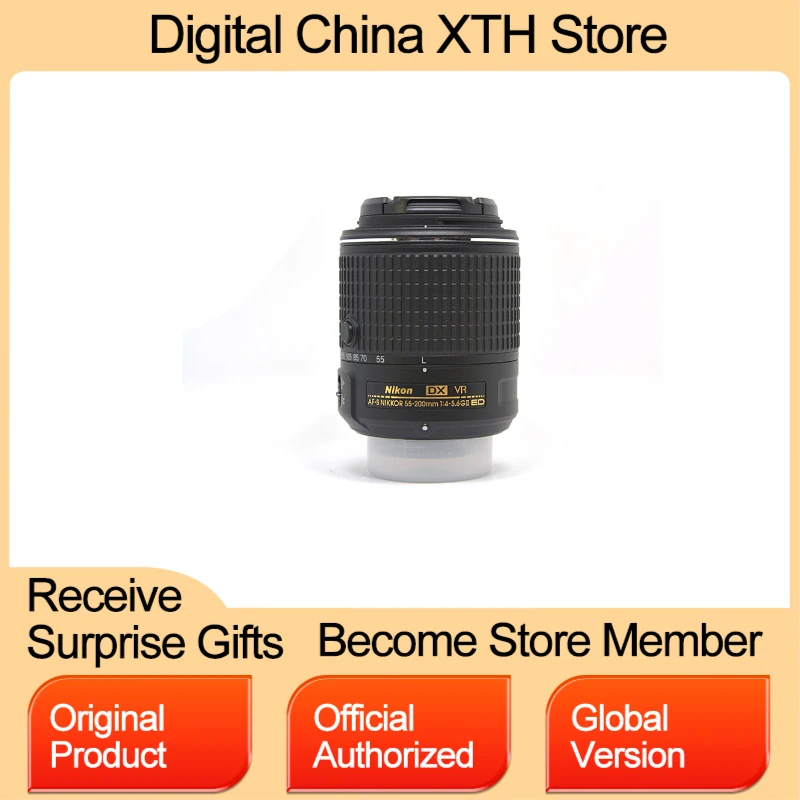 NIKON AF-S DX NIKKOR 55-200mm f/4-5.6G ED VR II Lens original lens front+back case
NIKON AF-S DX NIKKOR 55-200mm f/4-5.6G ED VR II Lens original lens front+back case