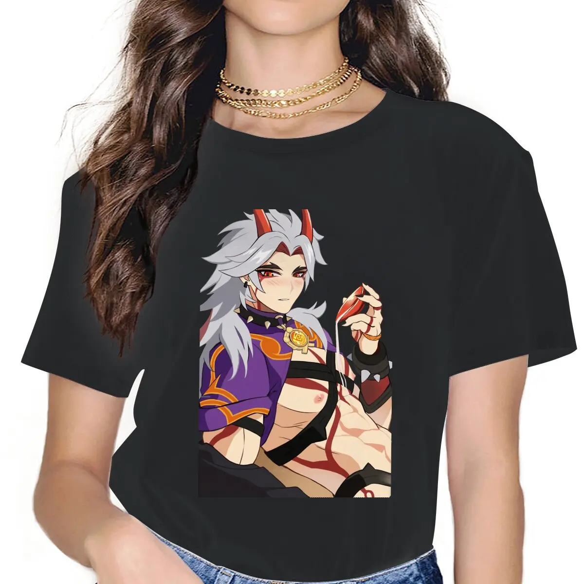 Itto Arataki Drink Women T Shirts Genshin Impact Game Creative Tees Short Sleeve Crewneck T-Shirts Pure Cotton New Arrival Top
Itto Arataki Drink Women T Shirts Genshin Impact Game Creative Tees Short Sleeve Crewneck T-Shirts Pure Cotton New Arrival Top