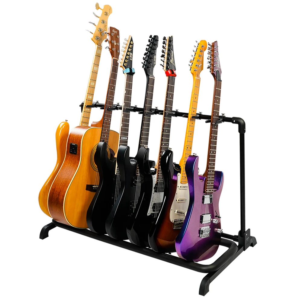GGS-11 Guitars Musical Rack Bracket Universal Folding Holder Holds Up To 7 Guitar Stand for Bass Electric Guitar 
GGS-11 Guitars Musical Rack Bracket Universal Folding Holder Holds Up To 7 Guitar Stand for Bass Electric Guitar