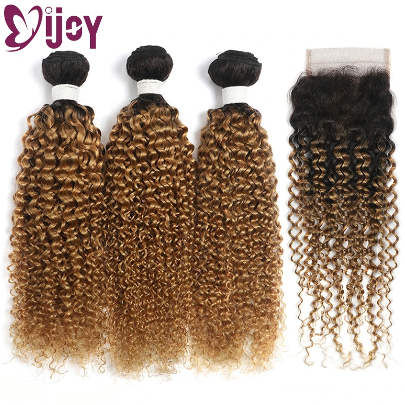 IJOY Ombre Honey Blonde Kinky Curly Bundles With Closure Brazilian Human Hair Bundles With Closure Remy Hair Bundle With Closure
IJOY Ombre Honey Blonde Kinky Curly Bundles With Closure Brazilian Human Hair Bundles With Closure Remy Hair Bundle With Closure