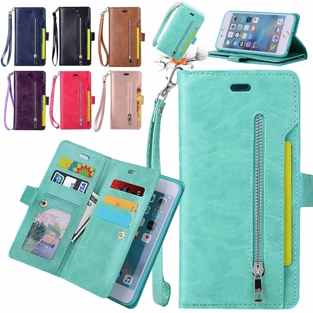 For iPhone X Xr Xs 11 Pro Max 8 7 6S 6 Plus 5 5S SE 2020 12 Pro Card Zipper Wallet Phone Cover Flip Holder Leather Case
For iPhone X Xr Xs 11 Pro Max 8 7 6S 6 Plus 5 5S SE 2020 12 Pro Card Zipper Wallet Phone Cover Flip Holder Leather Case