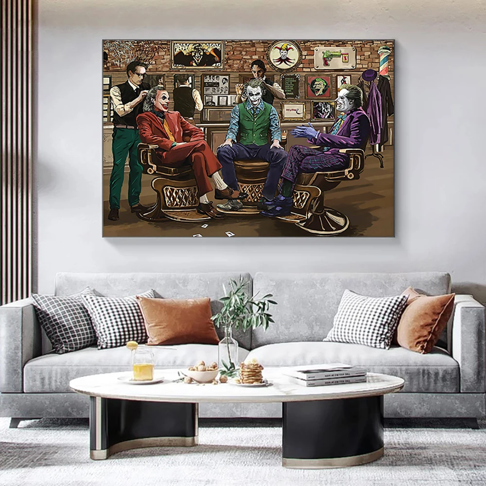 Joker Movie Barber Shop Funny Canvas Prints Poster Haircut Playing Poker Art Paintings Wall Nordic Pictures Living Room Decor
Joker Movie Barber Shop Funny Canvas Prints Poster Haircut Playing Poker Art Paintings Wall Nordic Pictures Living Room Decor