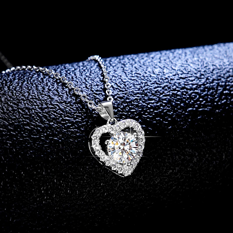 Necklace For Women VVS D Color Moissanite Necklace Classic 925 Silver Round Cut Heart Shape Anniversary Party Of Gift Pendent
Necklace For Women VVS D Color Moissanite Necklace Classic 925 Silver Round Cut Heart Shape Anniversary Party Of Gift Pendent