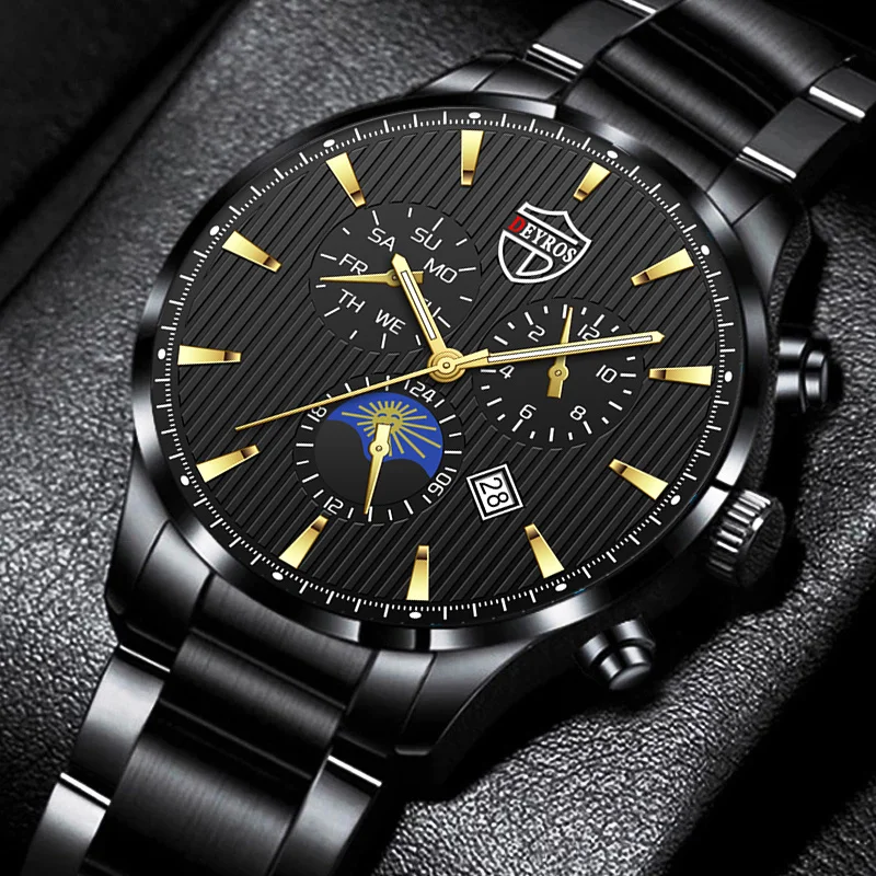 Fashion Mens Stainless Steel Watches Luxury Men Business Casual Leather Quartz Watch Calendar Luminous Clock relogio masculino
Fashion Mens Stainless Steel Watches Luxury Men Business Casual Leather Quartz Watch Calendar Luminous Clock relogio masculino