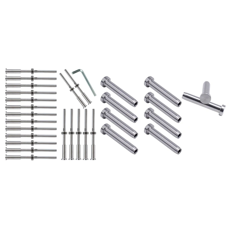 10Pcs Stainless Steel Stemball Swage Stud Dead With 20Pcs Turnbuckle Hand Swage Threaded Stud Tension Hex Head
10Pcs Stainless Steel Stemball Swage Stud Dead With 20Pcs Turnbuckle Hand Swage Threaded Stud Tension Hex Head