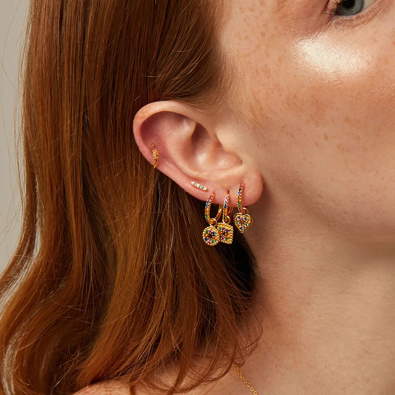 925 Sterling Silver Stud Earrings Colorful Rhinestone Dangle Earrings Women Zircon Hoop Earrings Crystal Earrings Jewelry Gifts
925 Sterling Silver Stud Earrings Colorful Rhinestone Dangle Earrings Women Zircon Hoop Earrings Crystal Earrings Jewelry Gifts