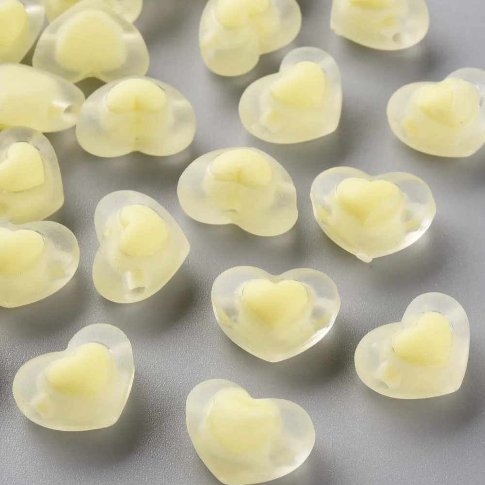50PCS Transparent Acrylic Beads Frosted Bead in Bead Heart Light Yellow 13x17x9.5mm Hole: 2.5mm
50PCS Transparent Acrylic Beads Frosted Bead in Bead Heart Light Yellow 13x17x9.5mm Hole: 2.5mm