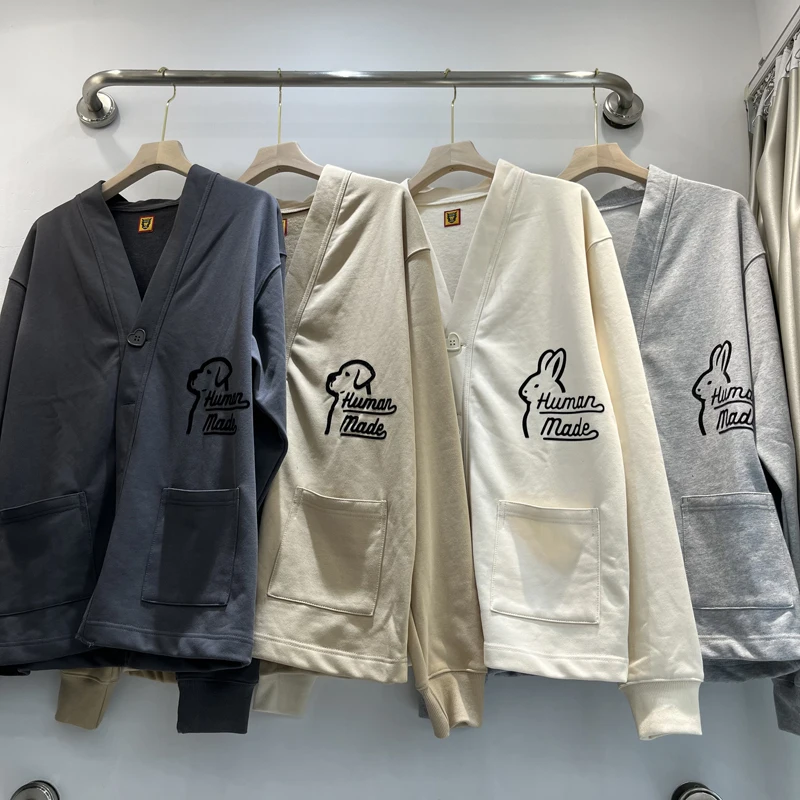 New 인간이 만든 Cardigan Coat Made By Men Women Couples All-match Cute Rabbit Print Heart-shaped Button V-neck Tops
New 인간이 만든 Cardigan Coat Made By Men Women Couples All-match Cute Rabbit Print Heart-shaped Button V-neck Tops