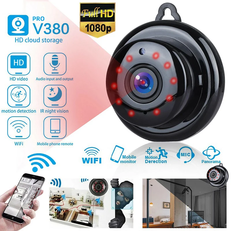 Sherway V380 2MP Mini Wifi Camera IP Cameras for Home Security Protection Camera with Two-Way Voice Infrared Night Vision
Sherway V380 2MP Mini Wifi Camera IP Cameras for Home Security Protection Camera with Two-Way Voice Infrared Night Vision