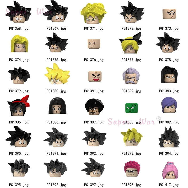 Single Cartoon movie dragones Son Goku Son Gohan Raditz Figures Head accessories Building Blocks toys for children Series-097
Single Cartoon movie dragones Son Goku Son Gohan Raditz Figures Head accessories Building Blocks toys for children Series-097