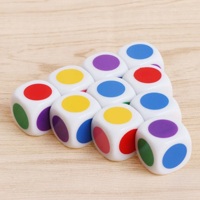 10pcs 15mm Multicolor Acrylic Cube Dice Beads Six Sides Portable Table Games Toy
10pcs 15mm Multicolor Acrylic Cube Dice Beads Six Sides Portable Table Games Toy