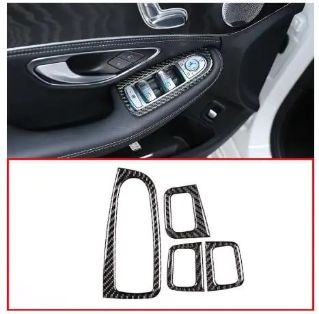 4pcs Real Carbon Fiber Car Window Lift Button Frame Stickers For Mercedes Benz C Class W205 GLC X253 GLC260 C180 C200 2015-2019 
4pcs Real Carbon Fiber Car Window Lift Button Frame Stickers For Mercedes Benz C Class W205 GLC X253 GLC260 C180 C200 2015-2019