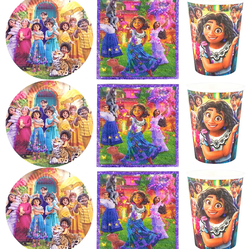 60pcs/lot Encanto Theme Plates Cups Girls Kids Favors Birthday Party Napkins Baby Shower Decorate Supplies 
60pcs/lot Encanto Theme Plates Cups Girls Kids Favors Birthday Party Napkins Baby Shower Decorate Supplies