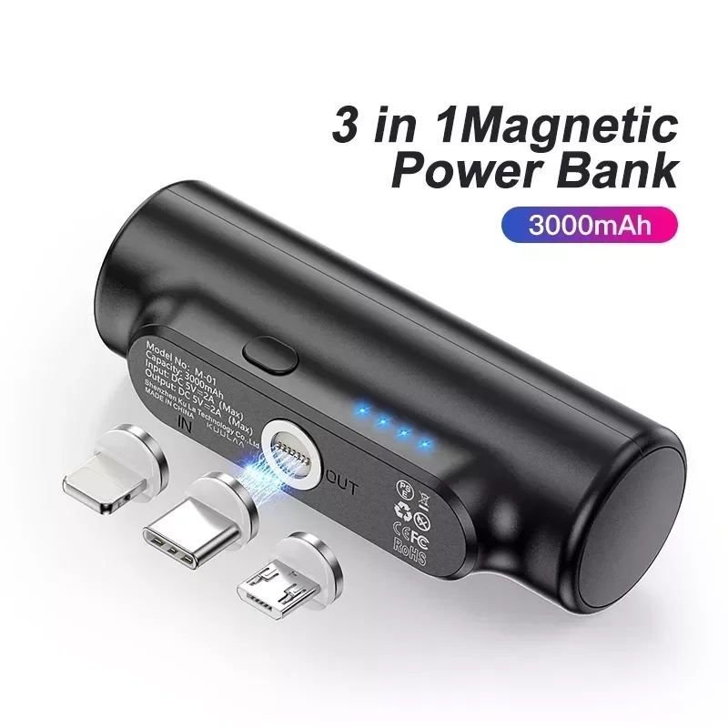 NEW ` Bank 3000mAh Mini Magnet Charger PowerBank Emergency Mobile Portable External Battery
NEW ` Bank 3000mAh Mini Magnet Charger PowerBank Emergency Mobile Portable External Battery