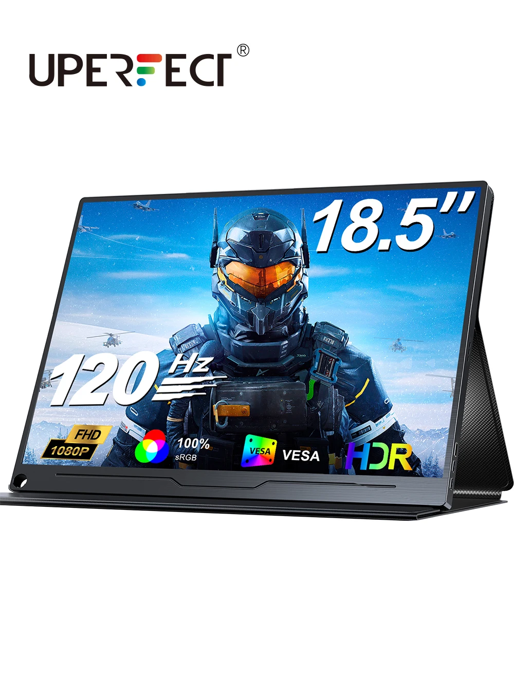UPERFECT 18.5" 120hz Portable Monitor for Laptop 100%sRGB 1080P IPS Screen USB-C HDMI Gaming Display with Smart Cover Speakers
UPERFECT 18.5" 120hz Portable Monitor for Laptop 100%sRGB 1080P IPS Screen USB-C HDMI Gaming Display with Smart Cover Speakers