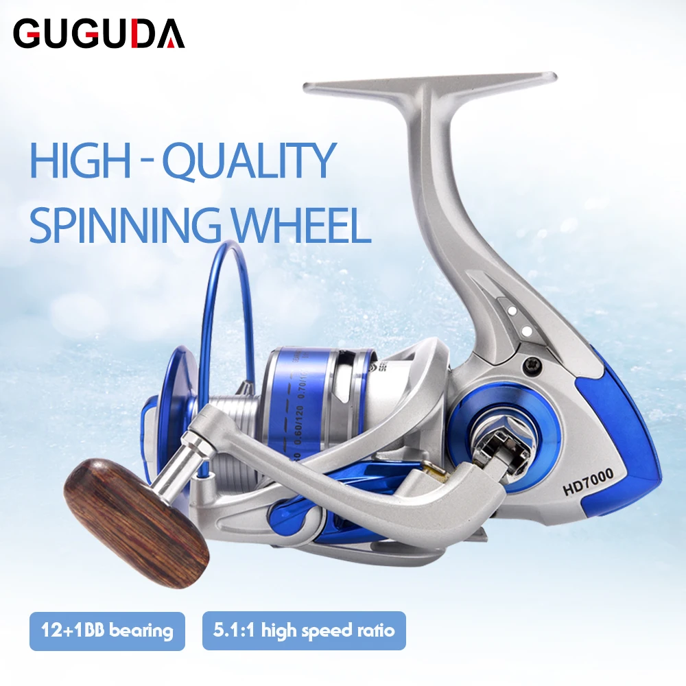 High Quality 12+1BB Spool Fishing Reels 10KG Max Drag 2000-7000 Gear 5.1:1 Ratio High Speed Spinning Reels Casting Reel Carp
High Quality 12+1BB Spool Fishing Reels 10KG Max Drag 2000-7000 Gear 5.1:1 Ratio High Speed Spinning Reels Casting Reel Carp