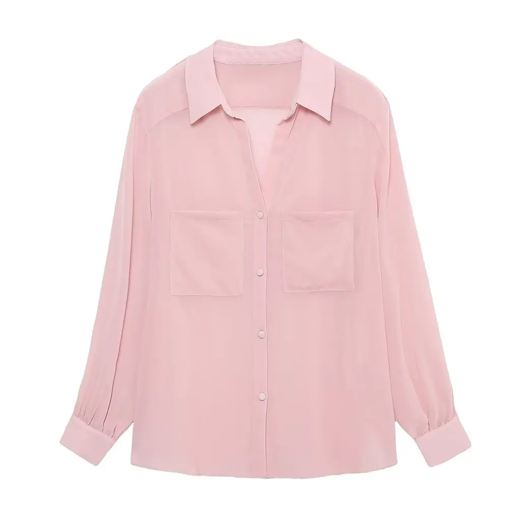Transparent Chiffon Shirt Women 2022 New Fashion See Through Loose Blouse With Pockets Modern Lady Casual Top Wears
Transparent Chiffon Shirt Women 2022 New Fashion See Through Loose Blouse With Pockets Modern Lady Casual Top Wears
