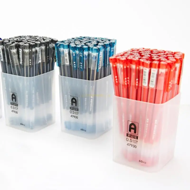 60 Pcs/Set 0.5mm Roller Ball Gel Pens Ballpoint Pen Writing Tool Stationery Gift
60 Pcs/Set 0.5mm Roller Ball Gel Pens Ballpoint Pen Writing Tool Stationery Gift