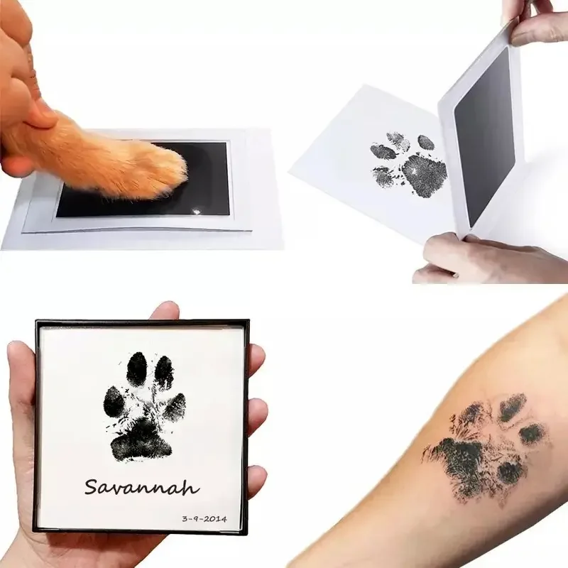 

Large Pet Dog Cat Baby Handprint Footprint pad set Contactless Stamp Pad pet dog paw print accessories Souvenir