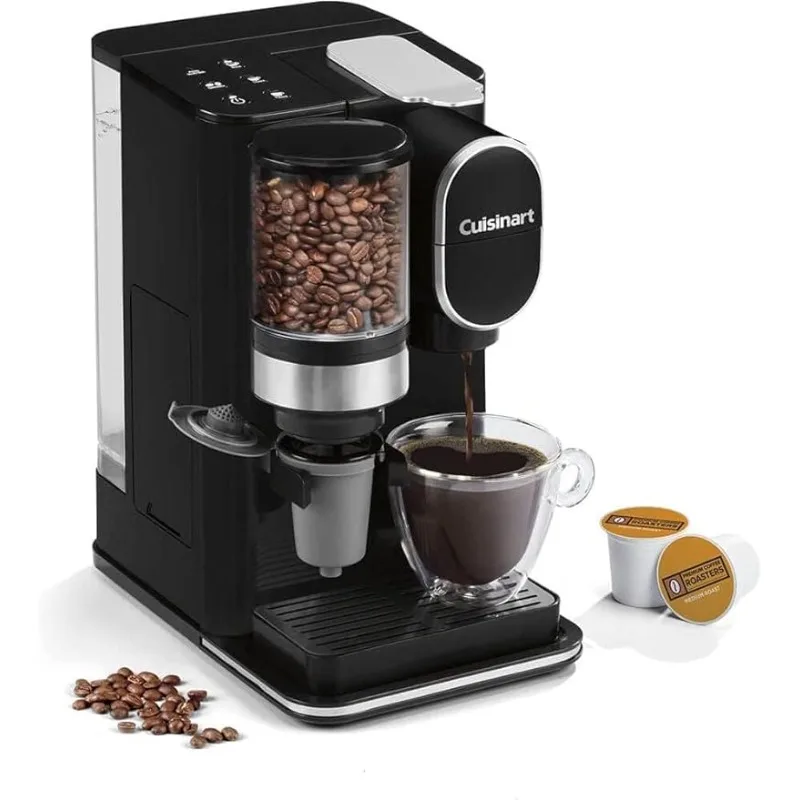 Single Serve Coffee Maker + Coffee Grinder, 48-Ounce Removable Reservoir, Black
Single Serve Coffee Maker + Coffee Grinder, 48-Ounce Removable Reservoir, Black