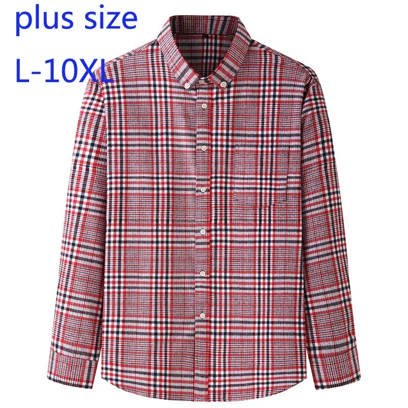 New Arrival Suepr Large Plaid Flannel Cotton Spring And Autumn Young Men Fashionable Long Sleeve Casual Shirts Plus Size L-10XL
New Arrival Suepr Large Plaid Flannel Cotton Spring And Autumn Young Men Fashionable Long Sleeve Casual Shirts Plus Size L-10XL