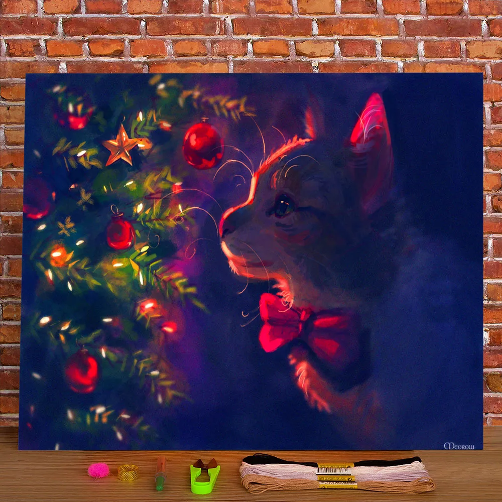 Christmas Cat Printed Canvas 11CT Cross Stitch DIY Embroidery Kit DMC Threads Sewing Handiwork Handmade Craft Design Different
Christmas Cat Printed Canvas 11CT Cross Stitch DIY Embroidery Kit DMC Threads Sewing Handiwork Handmade Craft Design Different