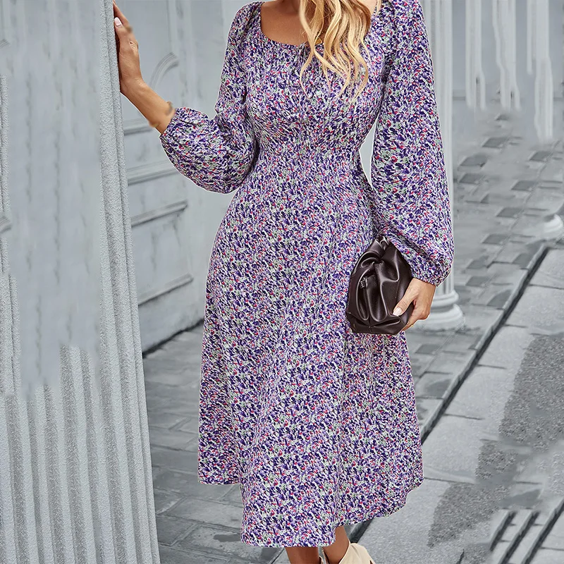 Floral Print Midi Dress Flowy Dress Women Boho Ruffle Hem Short Sleeve Summer Long Dresses Vestidos
Floral Print Midi Dress Flowy Dress Women Boho Ruffle Hem Short Sleeve Summer Long Dresses Vestidos