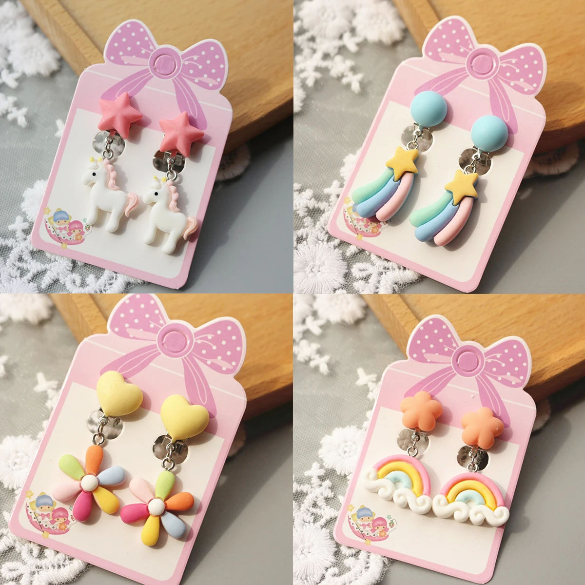 8 Styles New Xmas Cute Rainbow Colorful Unicorn Stars Clip on Earrings for Children Girls No Pierced Earring Fashion Jewelry
8 Styles New Xmas Cute Rainbow Colorful Unicorn Stars Clip on Earrings for Children Girls No Pierced Earring Fashion Jewelry