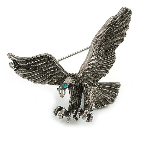 New Vintage Hemp Eagle Brooch Fashion Creative Matte Alloy Eagle Corsage Accessory Temperament Pins for Men and Women
New Vintage Hemp Eagle Brooch Fashion Creative Matte Alloy Eagle Corsage Accessory Temperament Pins for Men and Women