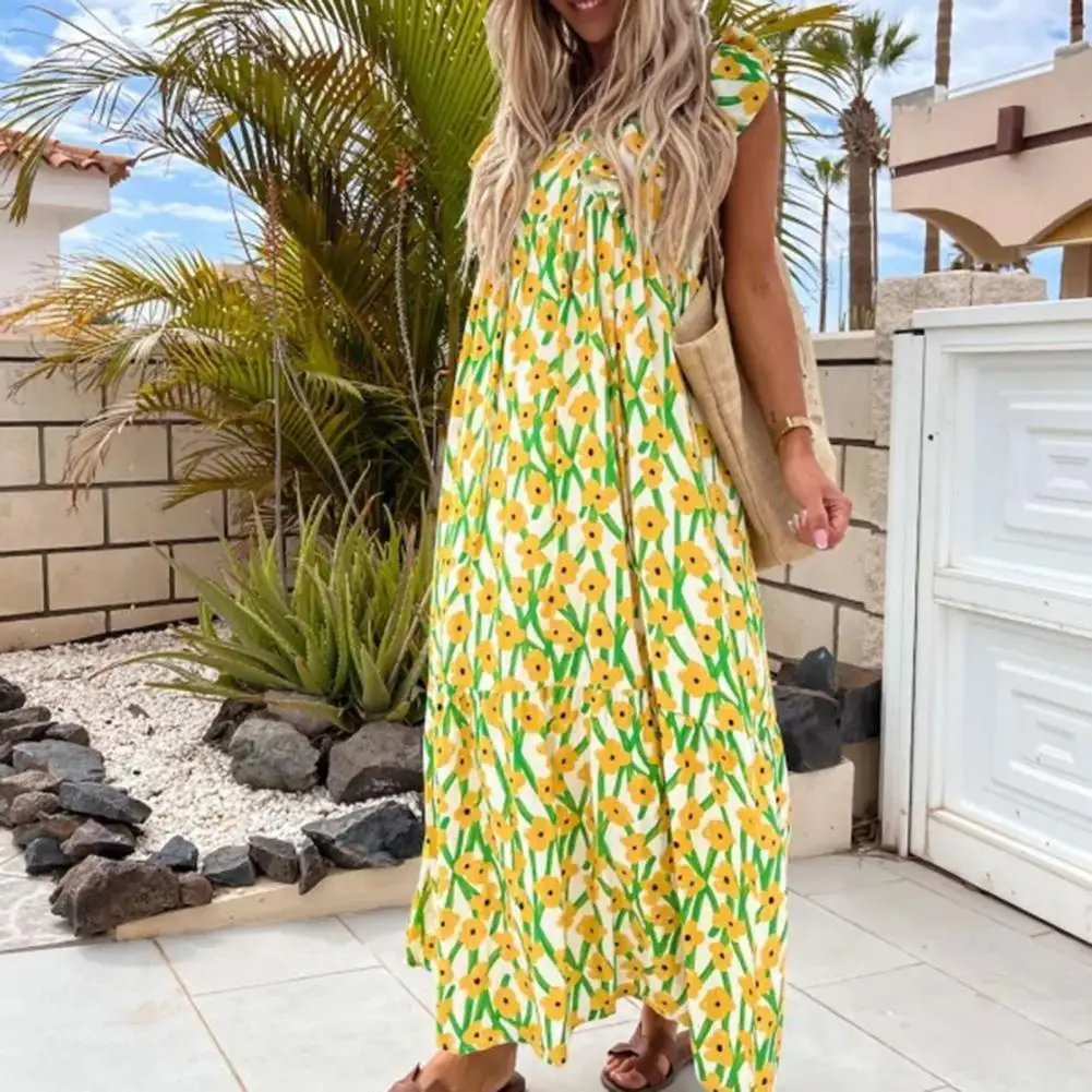 Popular Beach Dress Anti-pilling S to 2XL Lady Dress Elegant Floral Print Women Dress
Popular Beach Dress Anti-pilling S to 2XL Lady Dress Elegant Floral Print Women Dress