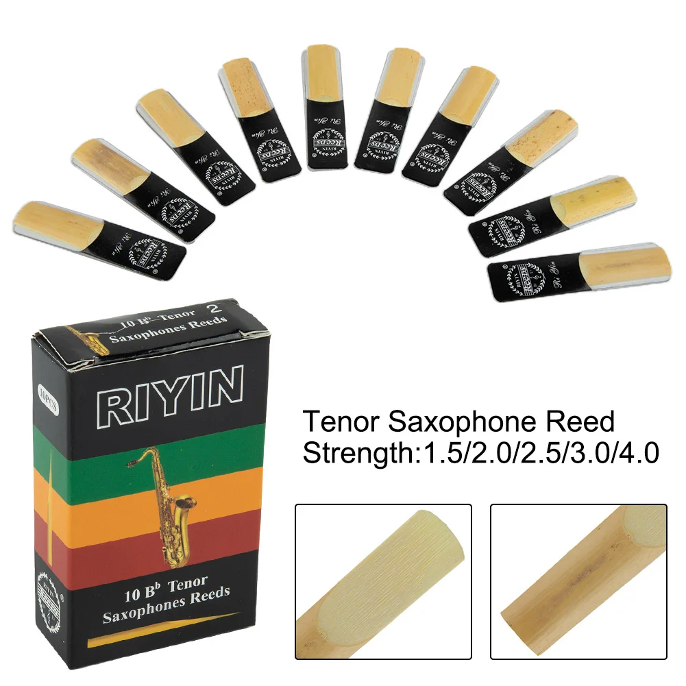 10pcs Bb Tenor Saxophone Reeds Strength 1.5 2.0 2.5 3.0 3.5 4.0 Sax Reed Parts Woodwind Instrument Parts Accessories Hotselling
10pcs Bb Tenor Saxophone Reeds Strength 1.5 2.0 2.5 3.0 3.5 4.0 Sax Reed Parts Woodwind Instrument Parts Accessories Hotselling