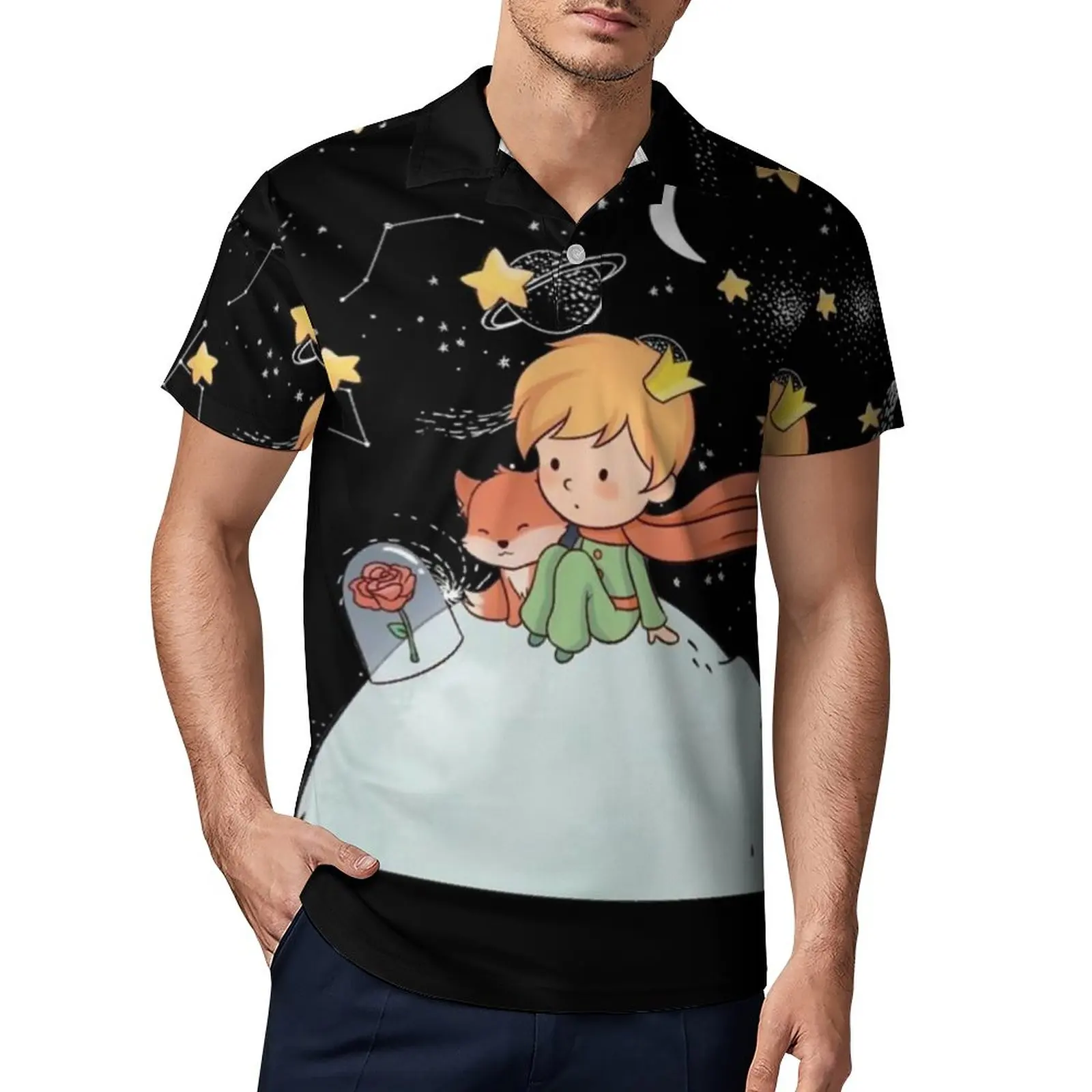 Повседневные футболки Little Prince, рубашка-поло с принтом лисы Луны и звезд, модная рубашка с воротником, пляжные мужские футболки-поло большого...
Повседневные футболки Little Prince, рубашка-поло с принтом лисы Луны и звезд, модная рубашка с воротником, пляжные мужские футболки-поло большого...