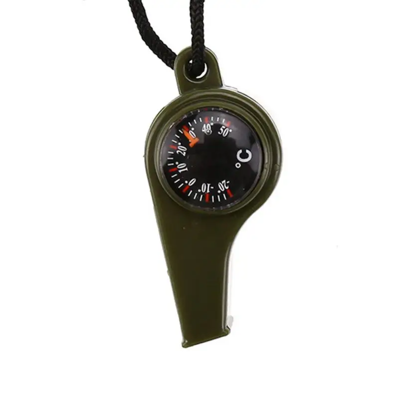 

3-in-1 Outdoor Whistle with Compass Thermometer Multifunctional Outdoor Survival Tools Emergency Whistle Loud Survival Whistles