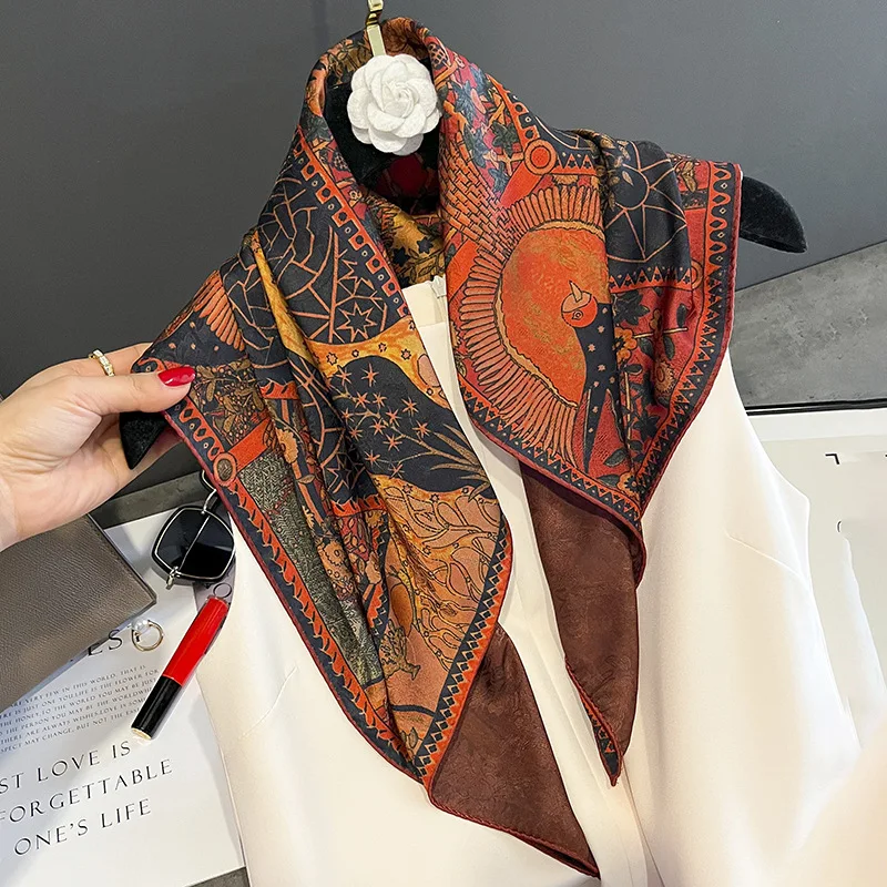NEW Life Tree Vintage Spring Autumn Style Double Sided Double Color Printing Women Imitation Silk Square Scarf Shawls For Ladies
NEW Life Tree Vintage Spring Autumn Style Double Sided Double Color Printing Women Imitation Silk Square Scarf Shawls For Ladies