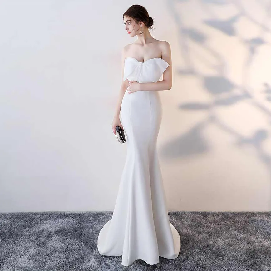 New Evening Dress Long Sexy Tube Top Fishtail Backless Banquet Host Slim Dress Female Party Dress Formal Dress
New Evening Dress Long Sexy Tube Top Fishtail Backless Banquet Host Slim Dress Female Party Dress Formal Dress